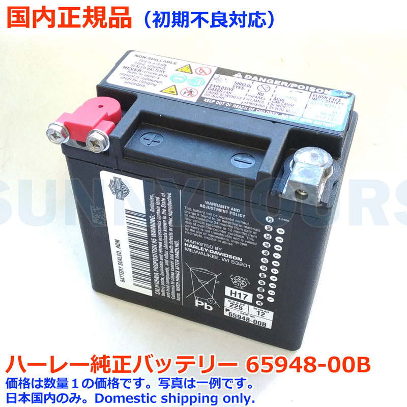 ハーレー純正 バッテリー 【66000206B】（互換 65948-00B YTX14） AGM 高性能 正規輸入 H-Dジャパン 最新入荷 VRSCA VRSCB  ビューエル Ｖロッド [PARTS DEPOT pdkrsh 65948-00b 4580443498542 ]