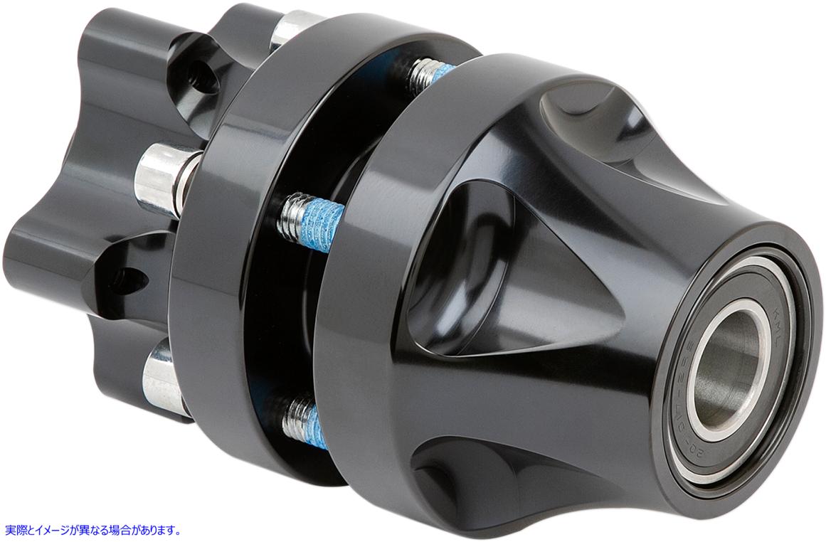 取寄せ ハブ - カートリッジ - フロント/シングルディスク - ブラック - 08-25 ツーリング/トライク アレンネス Hub - Cartridge - Front/Single Disc - Black - '08-'25 Touring/Trike 71-602 02130802