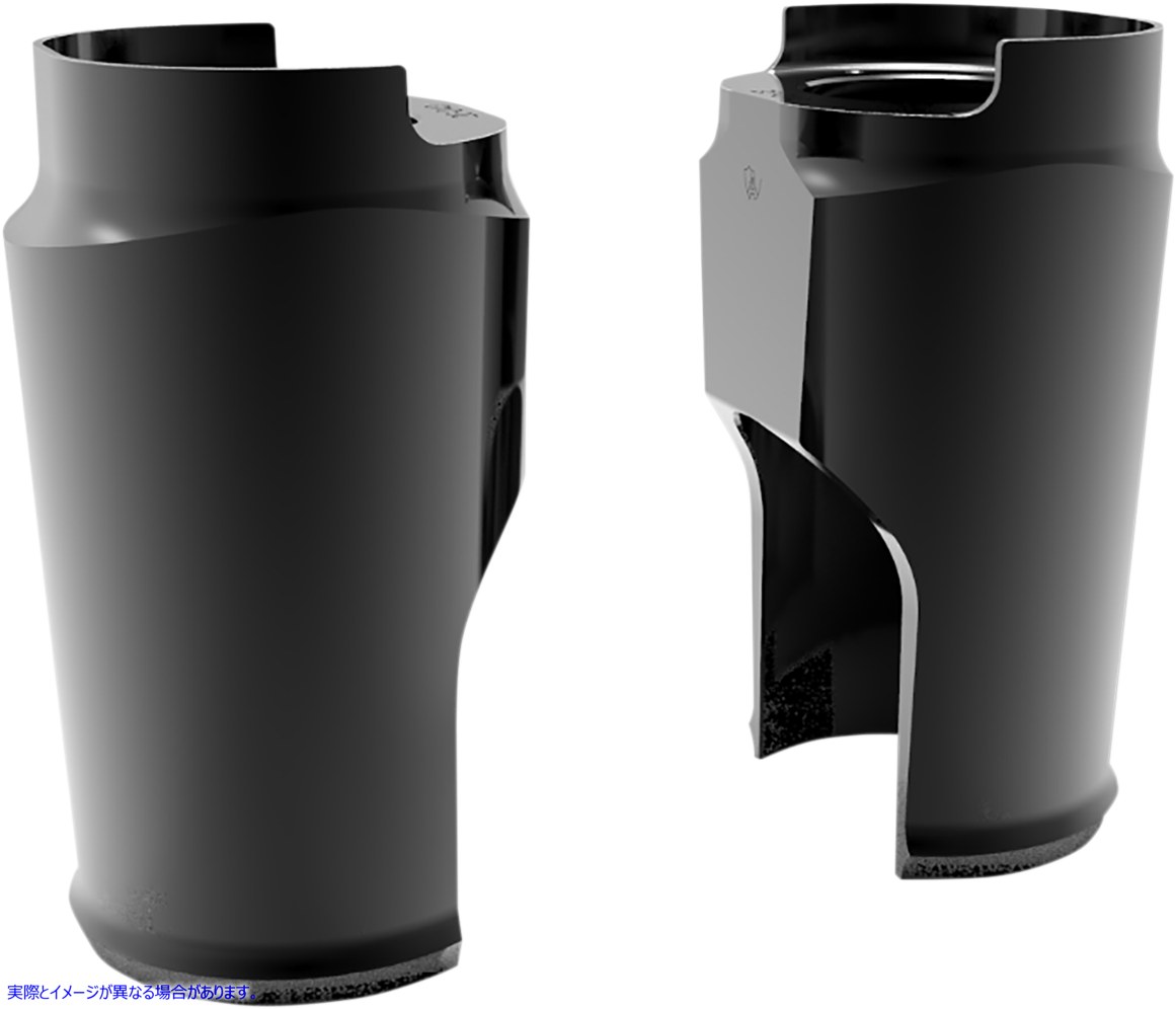 取寄せ ファットタイヤフォークブーツカバー - ブラックアルマイト加工 - スムース アレンネス Fat Tire Fork Boot Cover - Black Anodized - Smooth 20-040 04110171