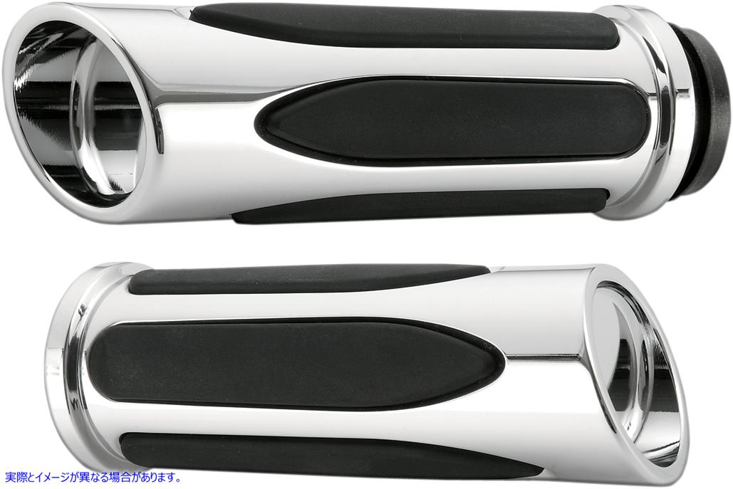 取寄せ ディープカット コンフォートシリーズ グリップ - ケーブル - クローム アレンネス Deep Cut Comfort Series Grips - Cable - Chrome 07-050 06300976