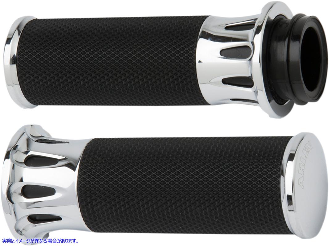 取寄せ フュージョン ディープカットグリップ - TBW - クローム アレンネス Fusion Deep Cut Grips - TBW - Chrome 07-318 06301035