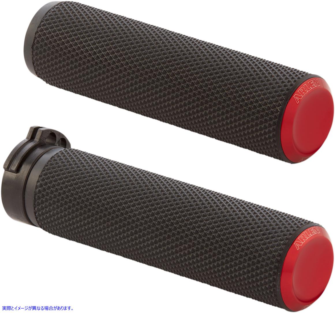 取寄せ ローレットグリップ - ケーブル - レッド アレンネス Knurled Grips - Cable - Red 07-336 06302594