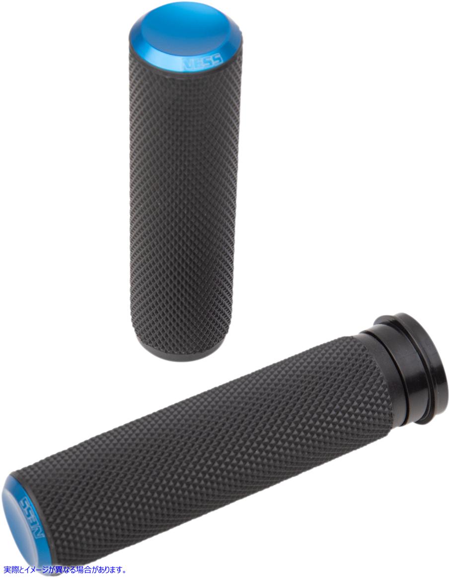 取寄せ ローレットグリップ - TBW - ブルー アレンネス Knurled Grips - TBW - Blue 07-345 06302596