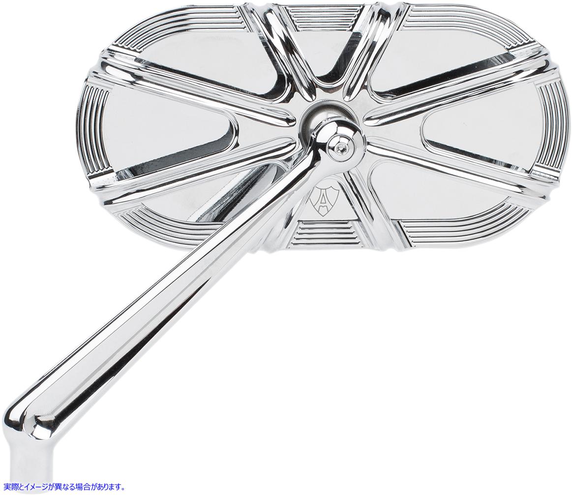 取寄せ ミラー - サイドビュー - ケージシリーズ/10ゲージ - クローム - 左 アレンネス Mirror - Side View - Caged Series/10 Gauge - Chrome - Left 13-161 06401202