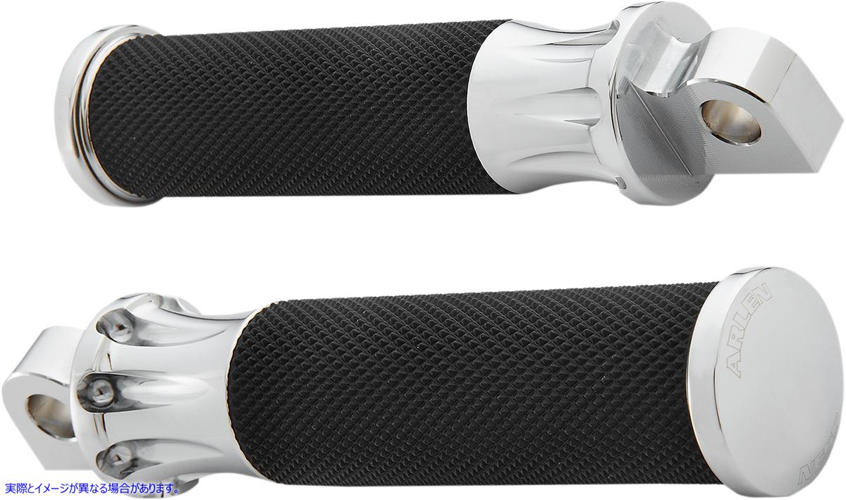 取寄せ フットペグ - ディープカット - クローム アレンネス Footpegs - Deep Cut - Chrome 07-908 16200893