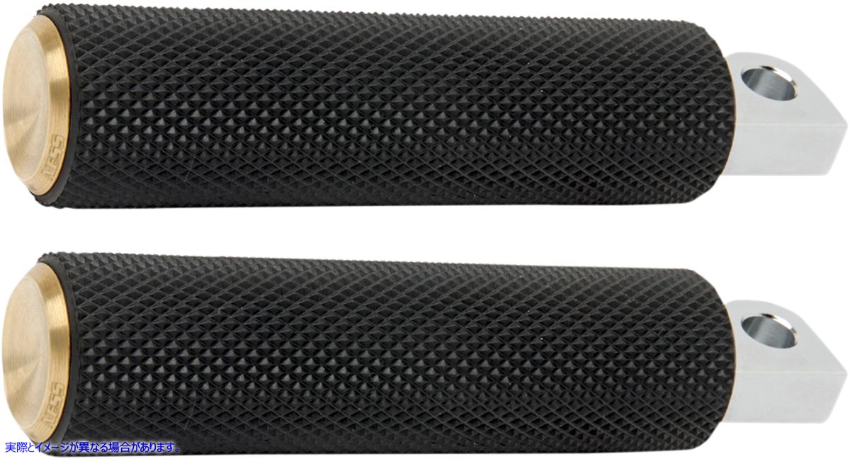 取寄せ フットペグ - ローレット加工 - 真鍮 アレンネス Footpegs - Knurled - Brass 07-932 16201307