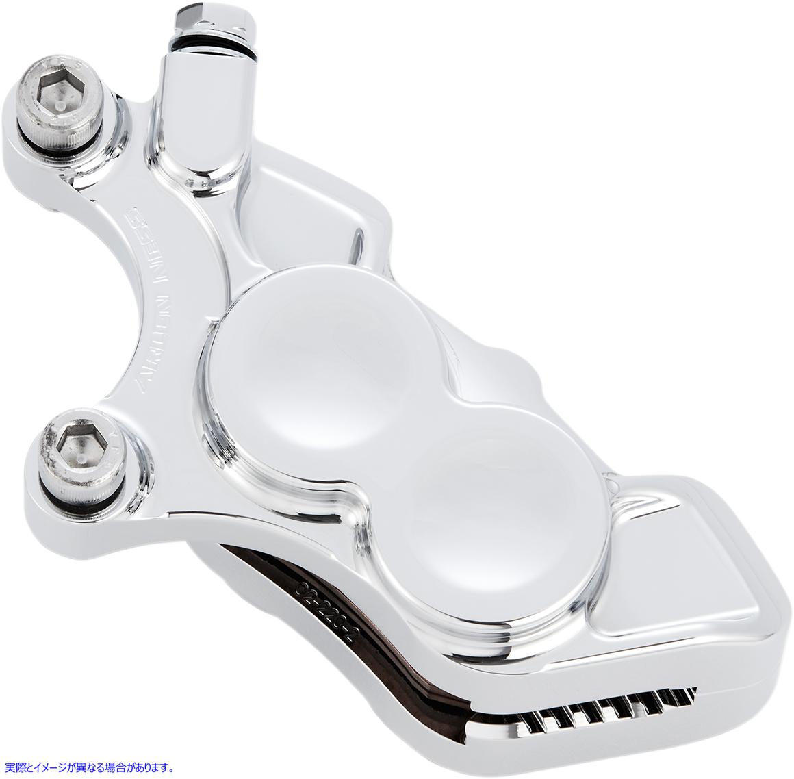 取寄せ 4ピストンキャリパー - フロント右 - 11.8インチ - クローム アレンネス 4-Piston Caliper - Front Right - 11.8 - Chrome 02-222 17010614