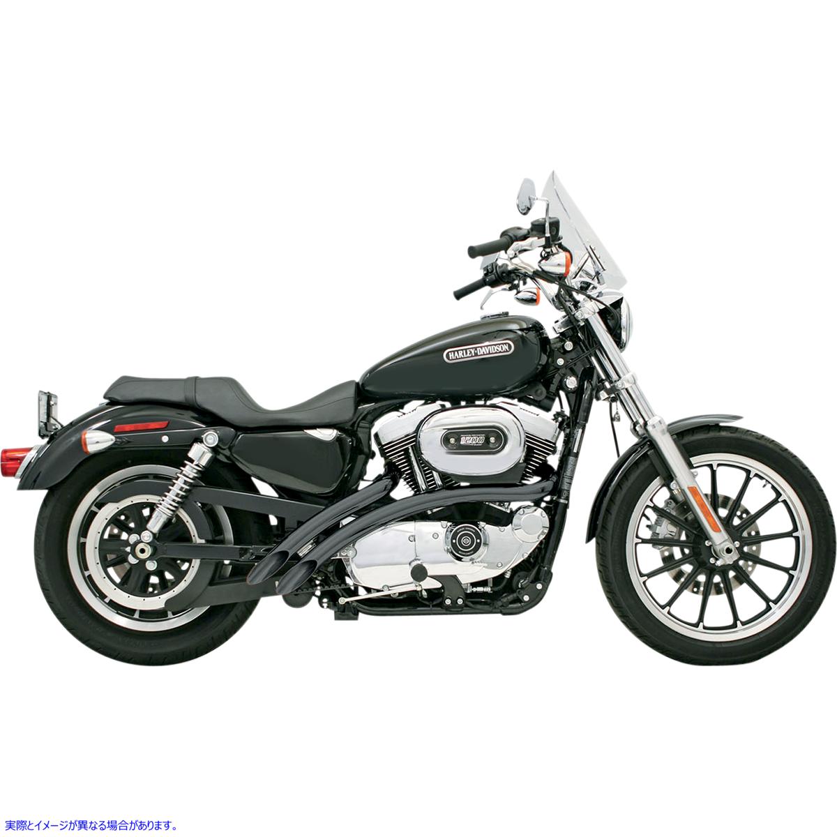 取寄せ ラジアルスイーパーエキゾースト バッサーニエキゾースト Radial Sweeper Exhaust - Black - '07-'13 XL XL4-FF12CLB 18000847