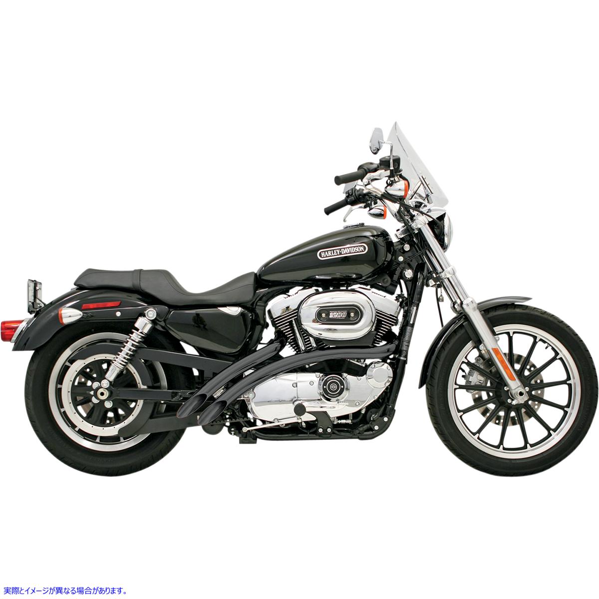 取寄せ ラジアルスイーパーエキゾースト バッサーニエキゾースト Radial Sweeper Exhaust - Black - '86-'03 XL XL-FF12B 18001253