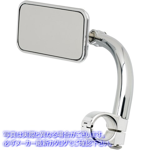 取寄せ 長方形クランプオンミラー - 1インチ - クローム ビルトウェル Rectangular Clamp-On Mirror - 1 - Chrome 6502-201-501 06400993