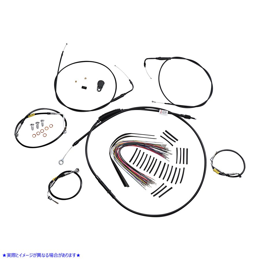 取寄せ バガーバーハンドルバー付き初期ツーリングバイク用コントロールキット - 15インチ - ブラック バーリーブランド Control Kit for Early Touring Bikes with Bagger Bar Handlebars - 15 - Black B30-1291 06620579