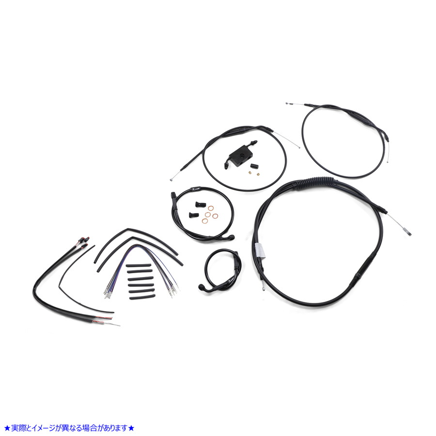 取寄せ ABS付きスポーツスター用延長ハンドルバーケーブルとブレーキラインキット - 12インチTバーハンドルバー バーリーブランド Extended Handlebar Cable and Brake Line Kit for Sportsters with ABS - 12 T-Ba B30-1266 06620591