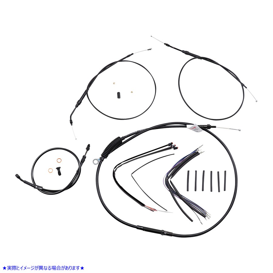 取寄せ ABS付きスポーツスター用延長ハンドルバーケーブルとブレーキラインキット - 14インチTバーハンドルバー バーリーブランド Extended Handlebar Cable and Brake Line Kit for Sportsters with ABS - 14 T-Ba B30-1269 06620595