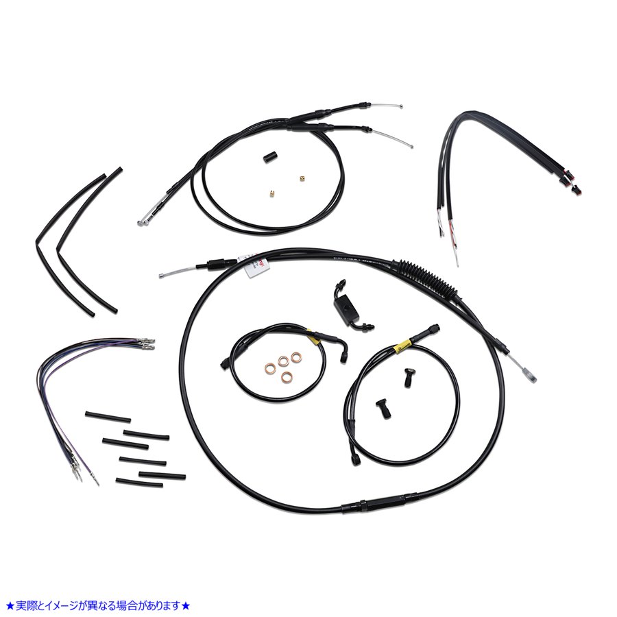取寄せ ワイドグライドゴリラハンドルバー用ハンドルバーケーブル＆ブレーキラインキット - 12インチ バーリーブランド Handlebar Cable and Brake Line Kit for Wide Glide Gorilla Handlebars - 12 B30-1214 06620607