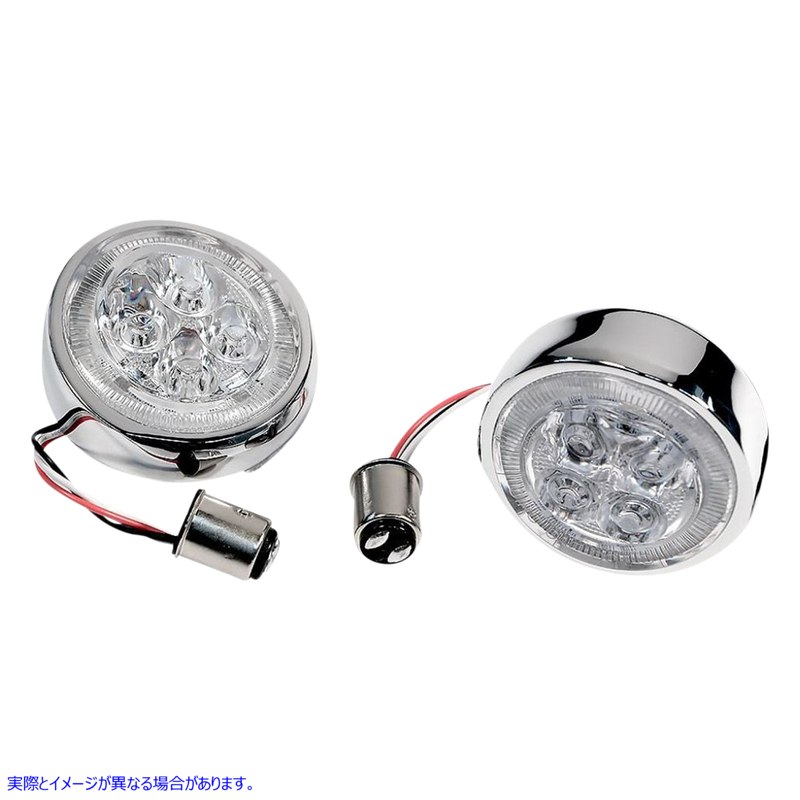取寄せ リアシグナルライトインサート - クローム - レッドレンズ シロ CIRO Rear Signal Light Inserts - Chrome - Red Lens 45401 20402018
