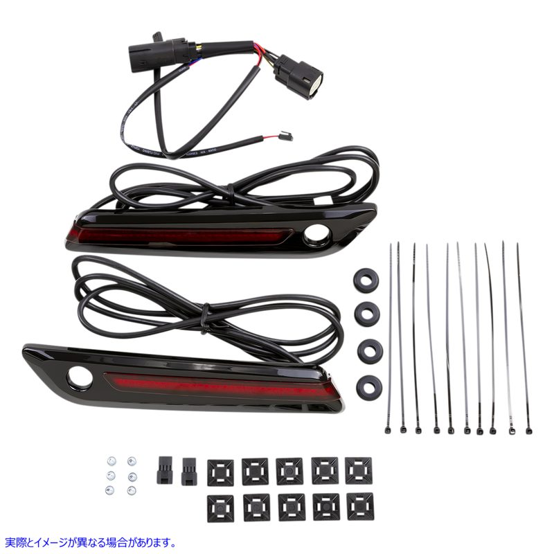 取寄せ ヒンジカバー - 赤/黒 シロ CIRO Hinge Covers - Red/Black 40171 35011824