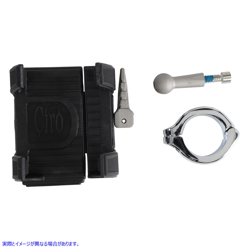 取寄せ スマートフォン/GPSホルダー - 充電器なし - クローム シロ CIRO Smartphone/GPS Holder - without Charger - Chrome 50314 44020602