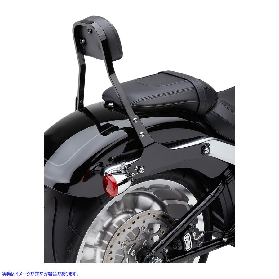 取寄せ バックレストキット - 11インチ - ブラック - ソフテイル コブラ Backrest Kit - 11 - Black - Softail 602-2027B 15010600