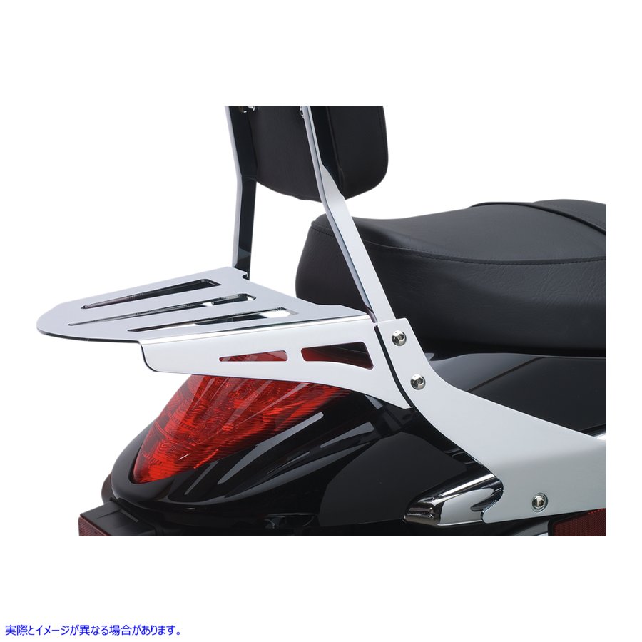 取寄せ シシーバー ラゲッジラック - クローム - レーザーカット コブラ Sissy Bar Luggage Rack - Chrome - Laser-cut 02-3606 15100127