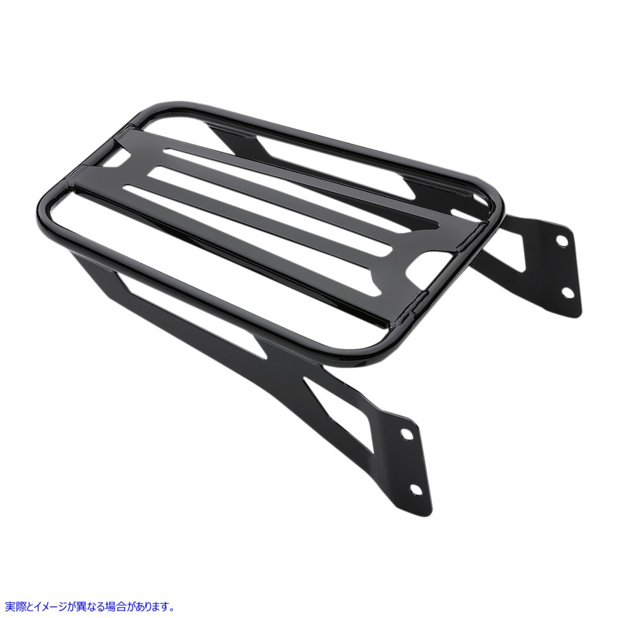取寄せ シシーバー ラゲッジラック - ブラック - チューブラー コブラ Sissy Bar Luggage Rack - Black - Tubular 602-3500B 15100310