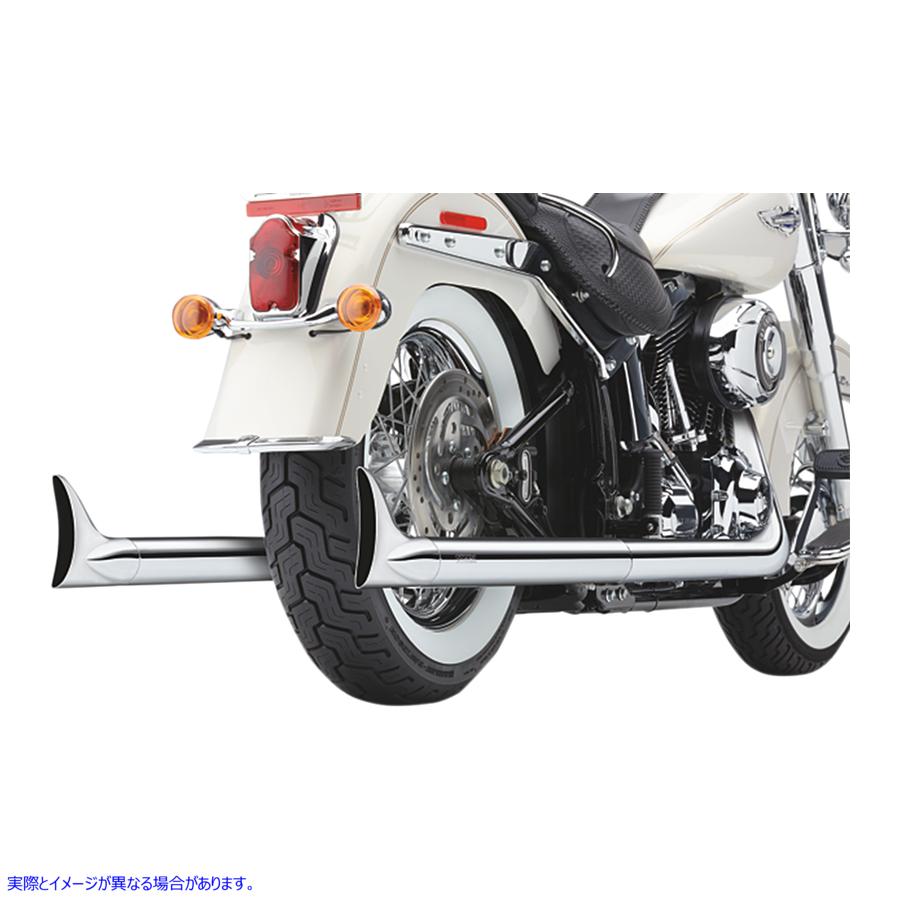 取寄せ 悪いhombreデュアルエキゾーストシステム コブラ True Dual Exhaust - Fishtail - '97-'06 Softail 6987 18001754