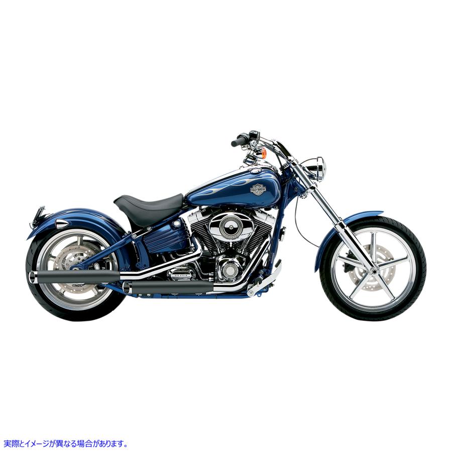 取寄せ ブラックスラッシュカットマフラー コブラ Black Slashcut Mufflers 6003B 18010487