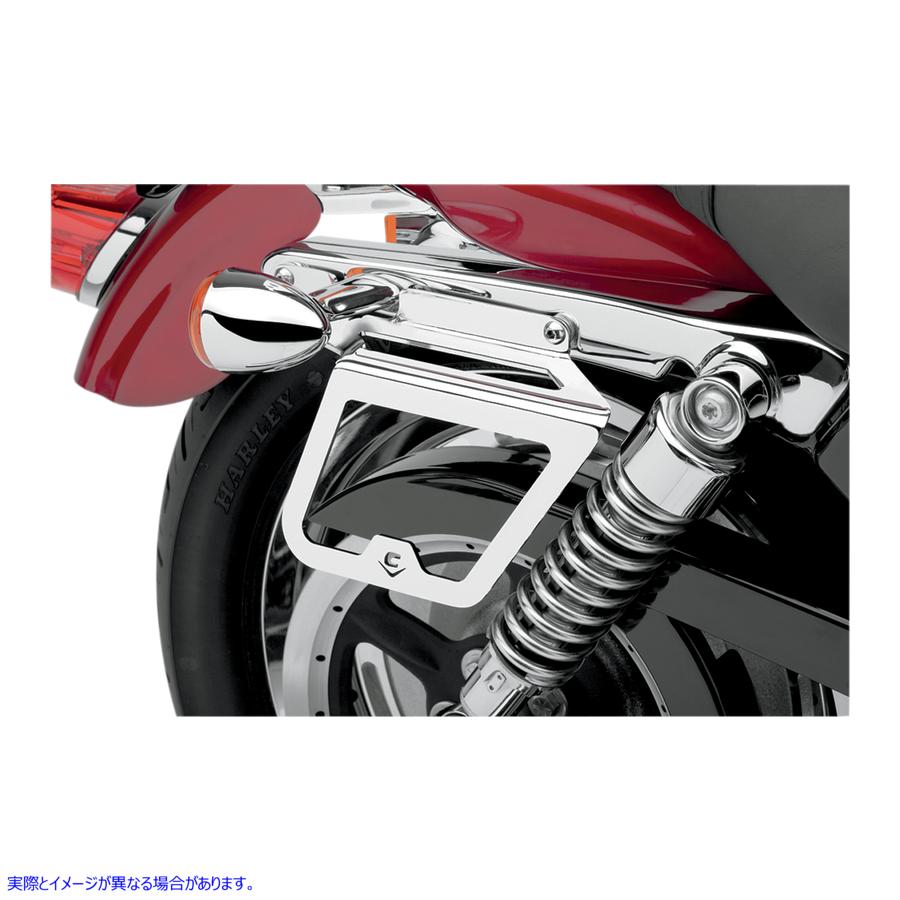 取寄せ サドルバッグサポート - クローム - XL コブラ Saddlebag Supports - Chrome - XL 602-6103 35010625