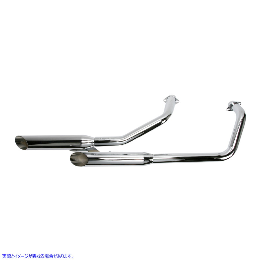 取寄せ 古典的なエキゾーストシステム コブラ Classic Slashcut Exhaust - Chrome - VT750C 1371SC BLV1371SC