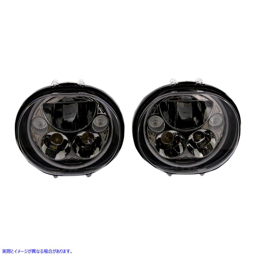 取寄せ TrubeamRLEDヘッドランプ カスタムダイナミクス LED Headlight - 5-3/4 - Black - Pair CDTB-575OV-B 20011260
