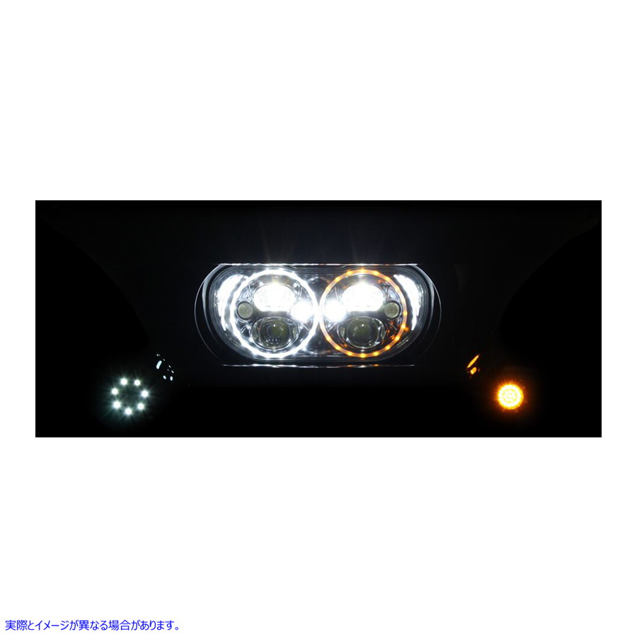 取寄せ TrubeamRLEDヘッドランプ カスタムダイナミクス Headlight - Chrome - FLTR CDTB-RG-15-C 20011545