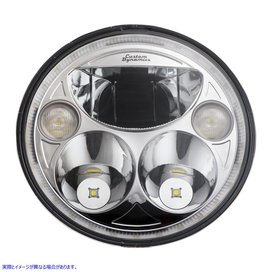 取寄せ 7インチ TruBEAMR ヘッドランプ - クローム - Chief カスタムダイナミクス 7 TruBEAMR Headlamp - Chrome - Chief CDTB-7-I-C 20011573