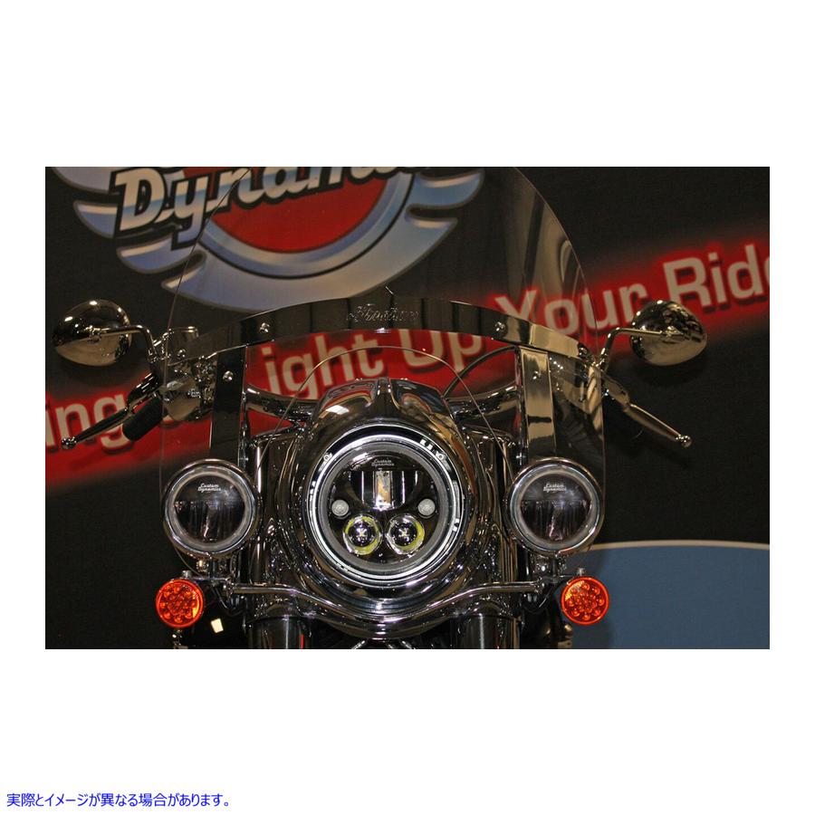 取寄せ 7インチ TruBEAMR ヘッドランプ - ブラック - Chieftain カスタムダイナミクス 7 TruBEAMR Headlamp - Black - Chieftain CDTB-7-IF-B 20011574