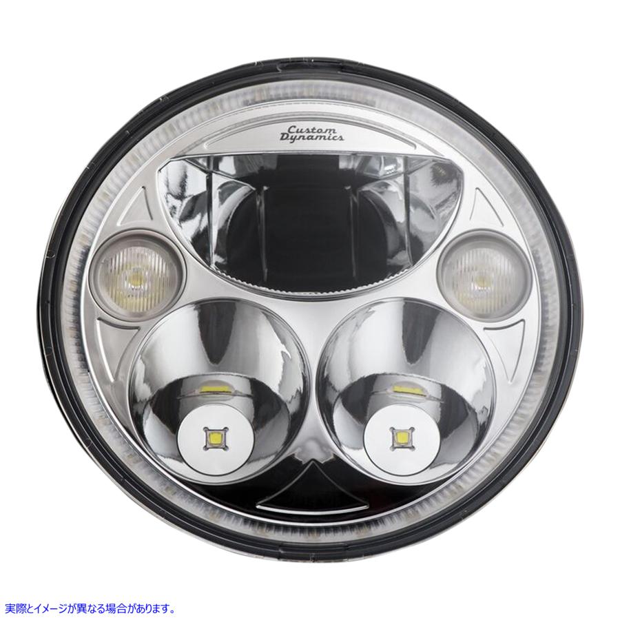 取寄せ 7インチ TruBEAMR ヘッドランプ - クローム - Chieftain カスタムダイナミクス 7 TruBEAMR Headlamp - Chrome - Chieftain CDTB-7-IF-C 20011575