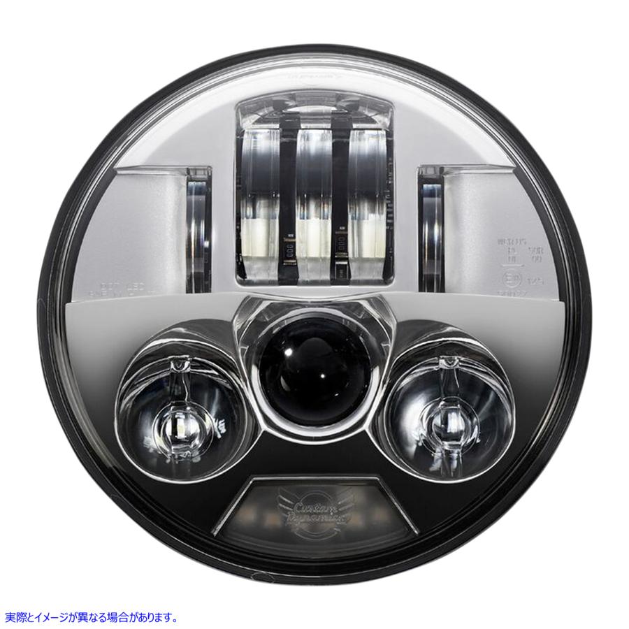 取寄せ ProBEAM LEDヘッドランプ 5.75インチ - クローム カスタムダイナミクス ProBEAM LED Headlamp 5.75 - Chrome PB-575-C 20011750