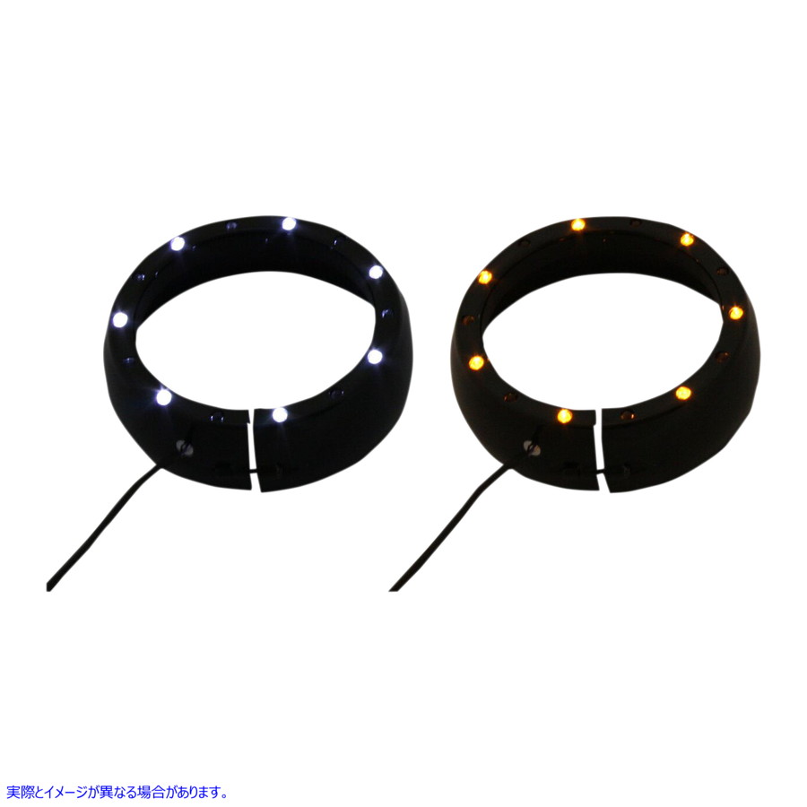 取寄せ ライト付きパッシングランプトリムリング 14+ FLHT - ブラック カスタムダイナミクス Lighted Passing Lamp Trim Ring '14+ FLHT - Black CDTB-45TR-1B 20011754