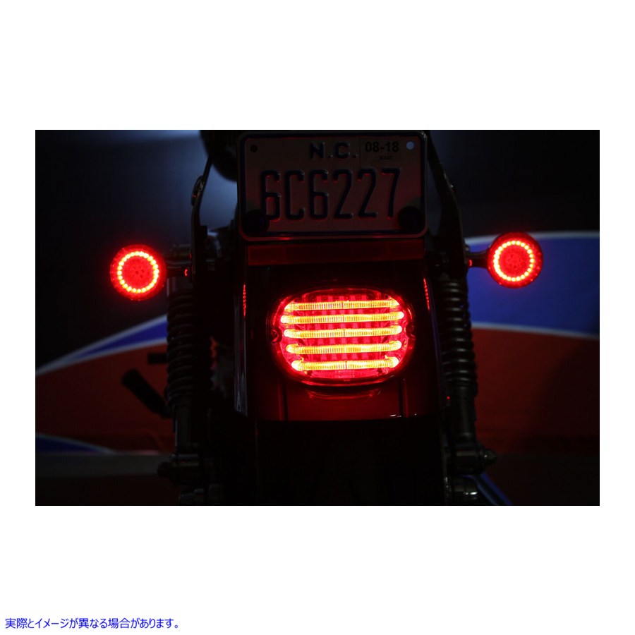 取寄せ テールライト - ナンバープレート照明ウィンドウなし - 赤 カスタムダイナミクス Taillight - without License Plate Illumination Window - Red PB-TL-LP-R 20101364