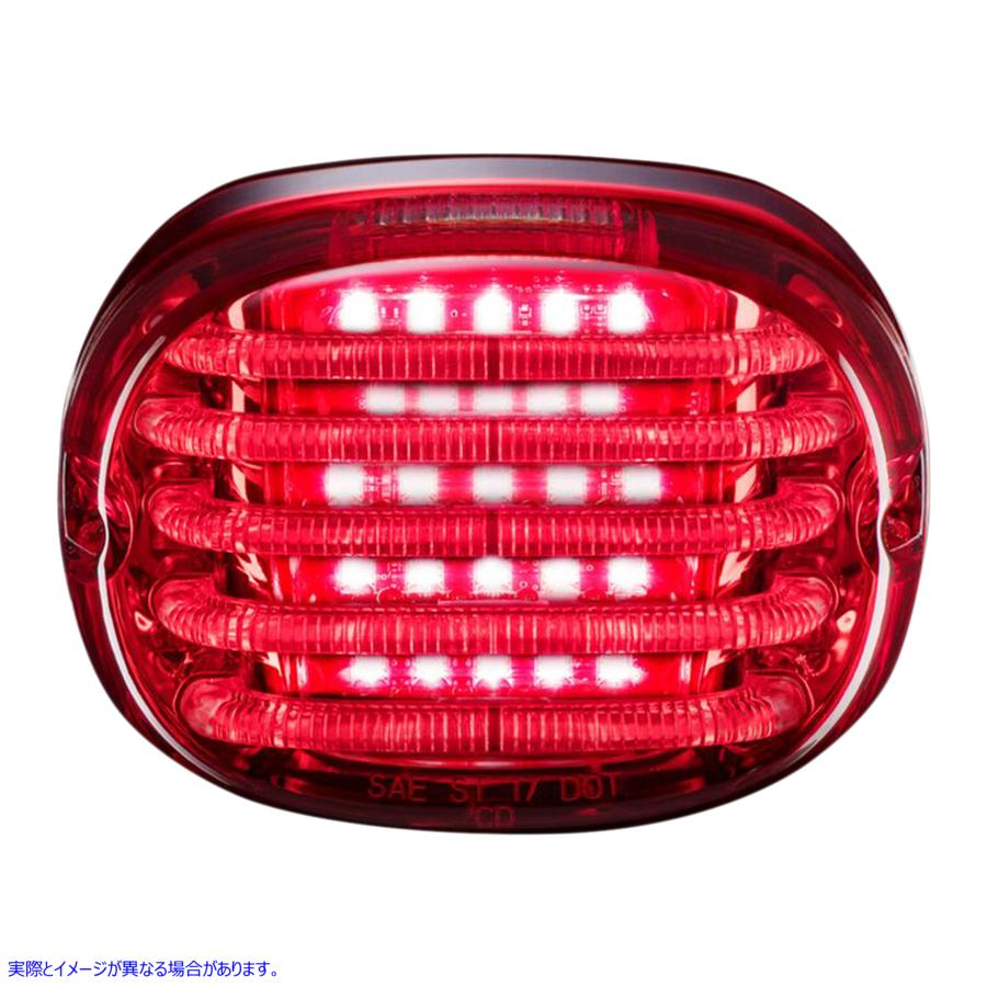 取寄せ テールライト - ナンバープレート照明ウィンドウ付き - 赤 カスタムダイナミクス Taillight - with License Plate Illumination Window - Red PB-TL-SBW-R 20101366