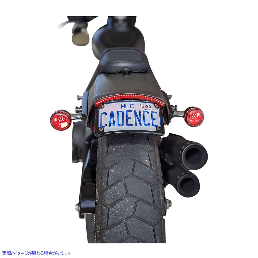 取寄せ ターンシグナル付きLEDテールライト - 赤 カスタムダイナミクス LED Taillight with Turn Signal - Red CD-FATBOB-R 20101405