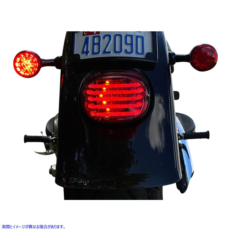 取寄せ テールライト/ターンシグナル - 上部ウィンドウ - レッドレンズ カスタムダイナミクス Taillight/Turn Signal - Top Window - Red Lens PB-TL-INT-TW-R 20101416