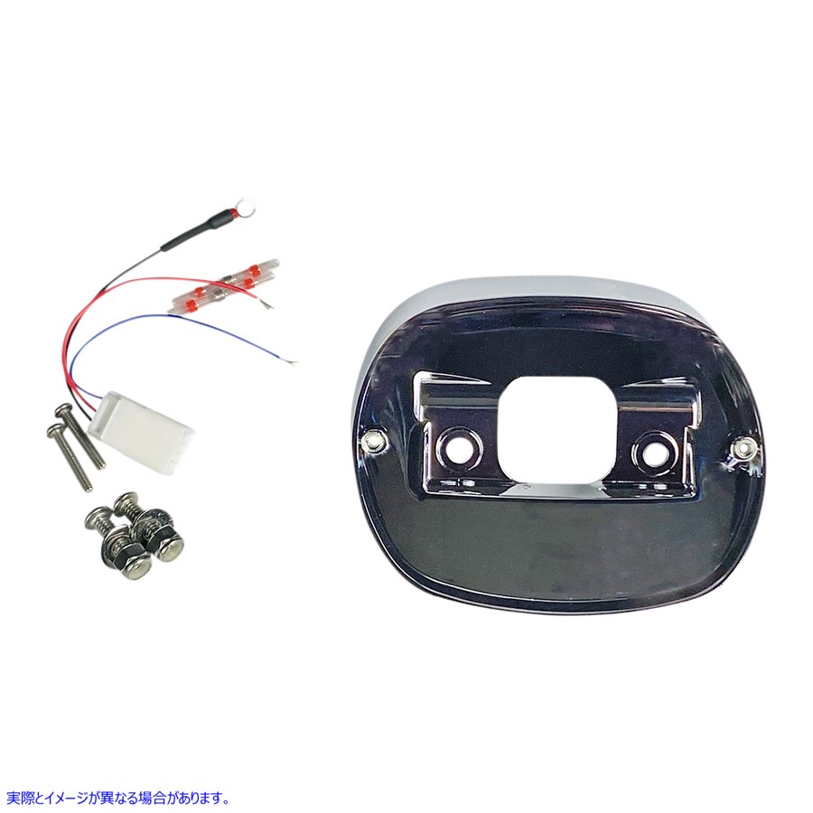 取寄せ テールライトベースプレート - クローム カスタムダイナミクス Taillight Baseplate - Chrome TL-BASE99-C 20101419