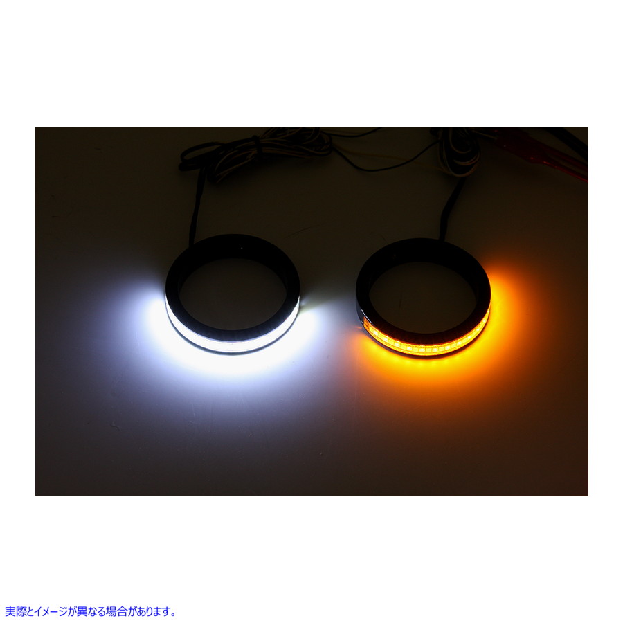 取寄せ デイタイムランニングライト付きターンシグナル - 37 mm - ブラック カスタムダイナミクス Turn Signals with Daytime Running Light - 37 mm - Black WA-37-AW-BS 20201431