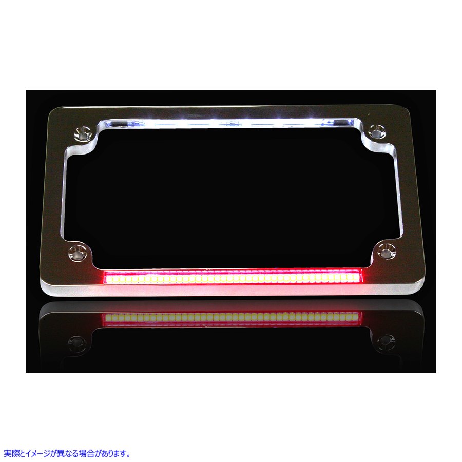 取寄せ デュアルナンバープレートフレーム - クローム カスタムダイナミクス Dual License Plate Frame - Chrome TF02-C 20300990
