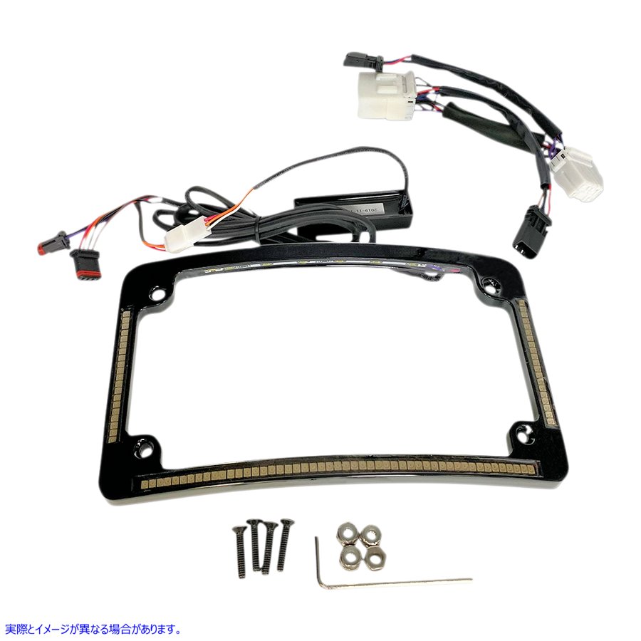 取寄せ オールインワンナンバープレートフレーム - ブラック カスタムダイナミクス All in One License Plate Frame - Black TF05-HD-B 20301491