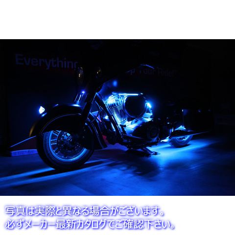 取寄せ エンジンアクセントライトキット - インディアン - ブルー カスタムダイナミクス Engine Accent Light Kit - Indian - Blue M2EK1-IND-BLUE 20402185