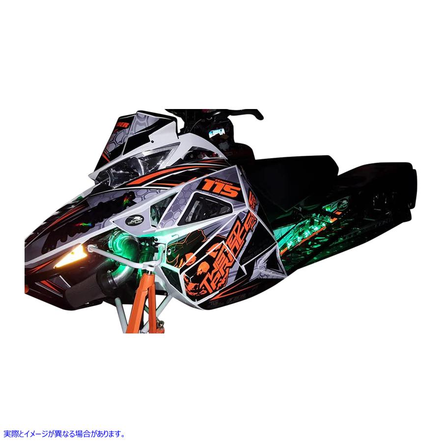取寄せ スノーモービル LED ランニングボードキット カスタムダイナミクス Snowmobile LED Running Board Kit MWZ-OR-SNOW-01 20402330