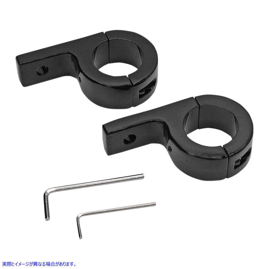 取寄せ 1-1/4インチチューブ用マウントキット - グロスブラック カスタムダイナミクス Mount Kit for 1-1/4 Tube - Gloss Black PB-125-B 20402345