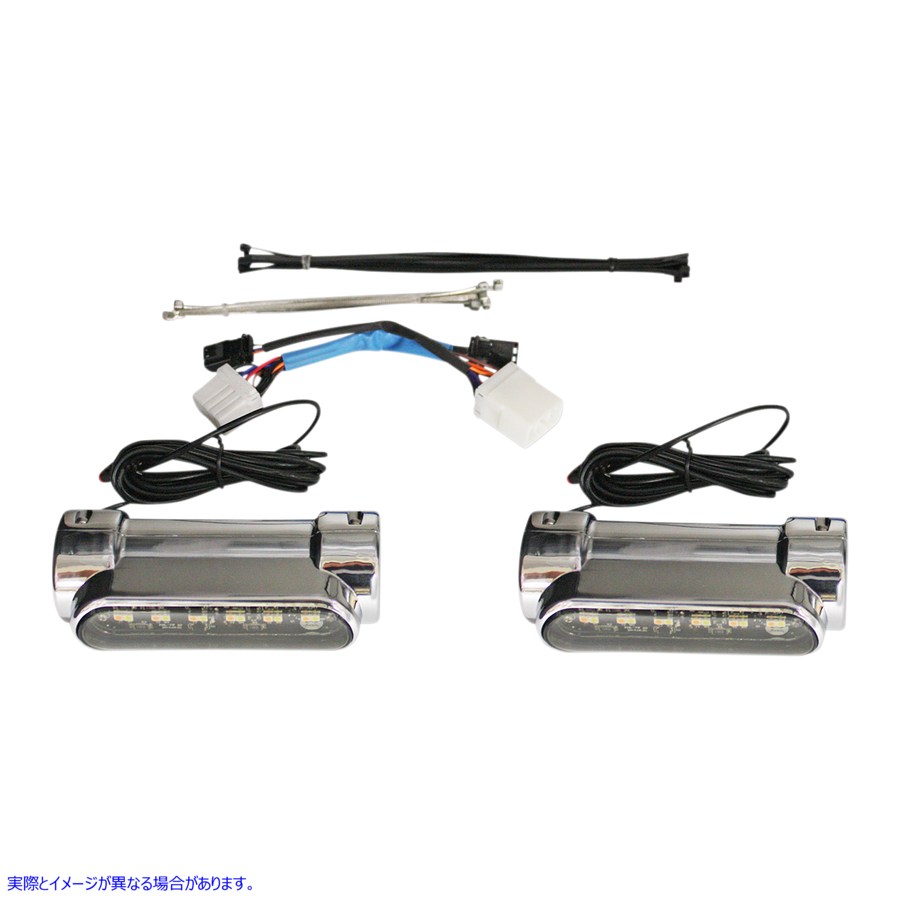 取寄せ エンジンガードライト - 97-13 FLH - クローム カスタムダイナミクス Engine Guard Light - '97-'13 FLH - Chrome CD-CB-AW-HD-C 20402530