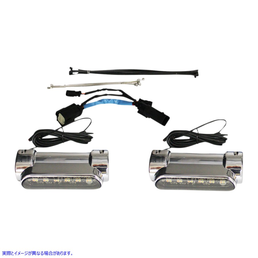 取寄せ エンジンガードライト - 09-13 CVO - クローム カスタムダイナミクス Engine Guard Light - '09-'13 CVO - Chrome CD-CB-AW-SS8-C 20402534