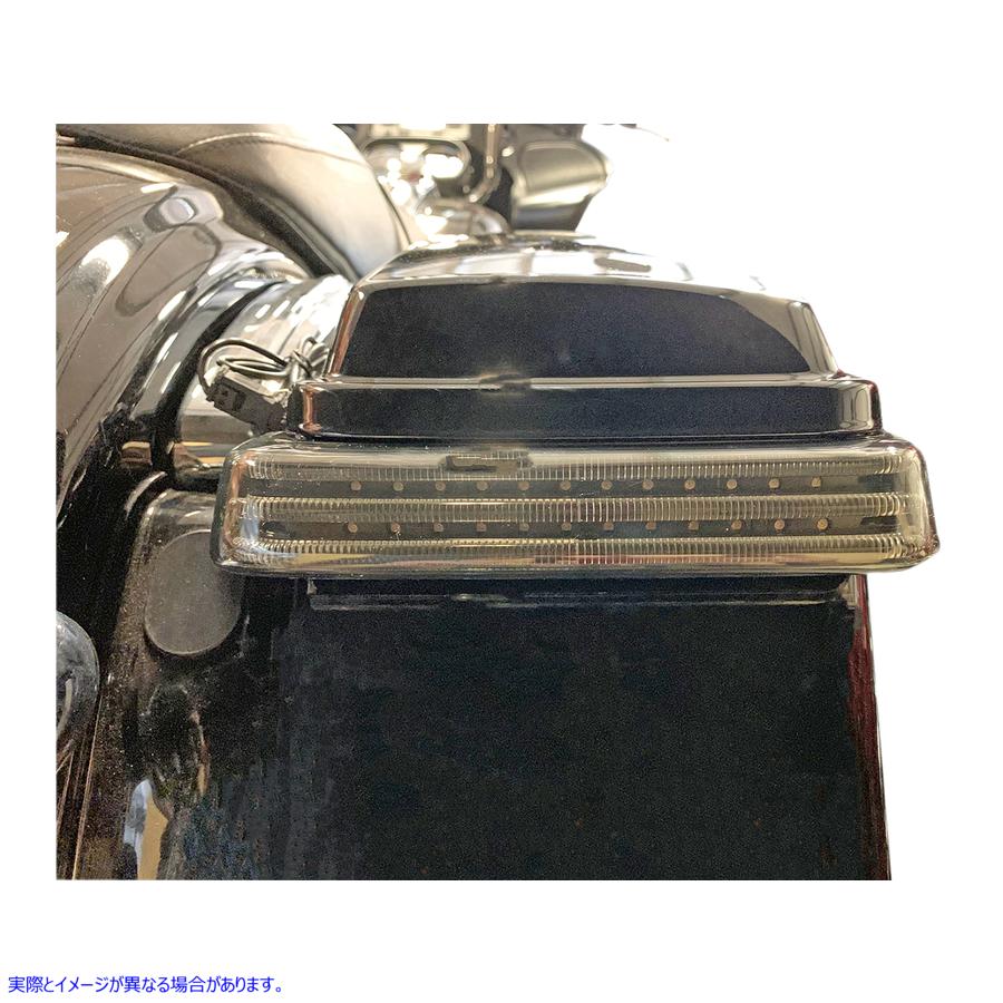 取寄せ サドルバッグ LED ライト - シーケンシャル - ブラック/スモーク カスタムダイナミクス Saddlebag LED Lights - Sequential - Black/Smoke PB-SBSEQ-BCM-BS 20402568