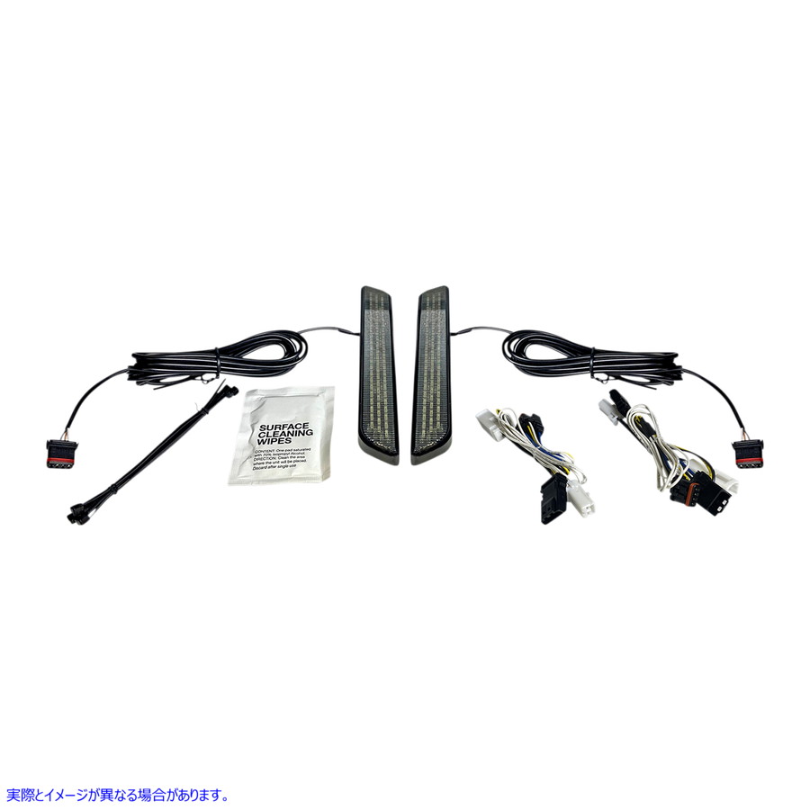 取寄せ LEDフォークライト - スモーク - ブラック カスタムダイナミクス LED Fork Light - Smoke - Black CD-FORK-BCM-SB 20402649